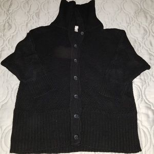 LOFT 3/4 Sleeve Button Up Chunky Cardigan Sweater